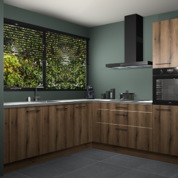 Gouden eiken keuken IJsland 31329