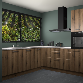 Gouden eiken keuken IJsland 31347