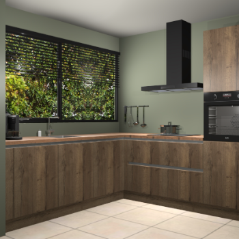 Chocolade eiken greeploze keuken IJsland 31364