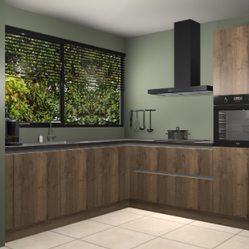 Chocolade eiken greeploze keuken IJsland 31377