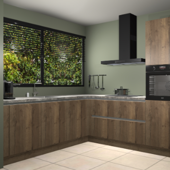 Chocolade eiken greeploze keuken IJsland 31383