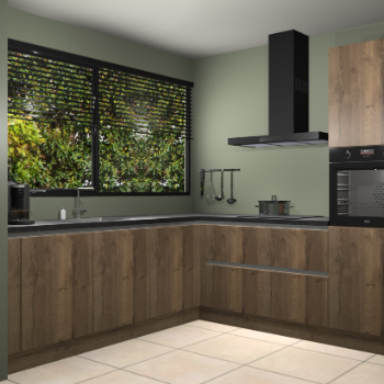 Chocolade eiken greeploze keuken IJsland 31395