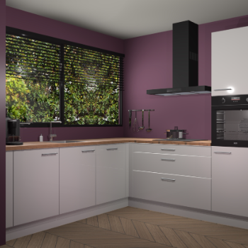 Zijdegrijze hoogglans keuken IJsland 31407