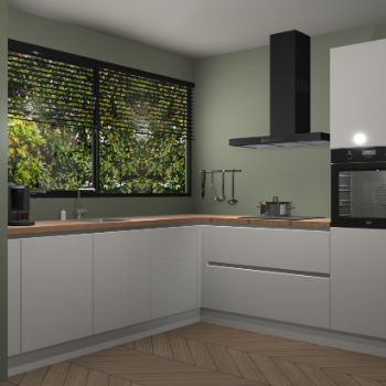 Zijdegrijze hoogglans greeploze keuken IJsland 31409