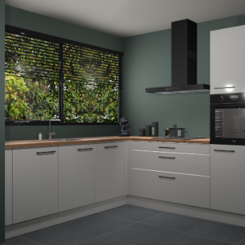 Zijdegrijze hoogglans keuken IJsland 31410