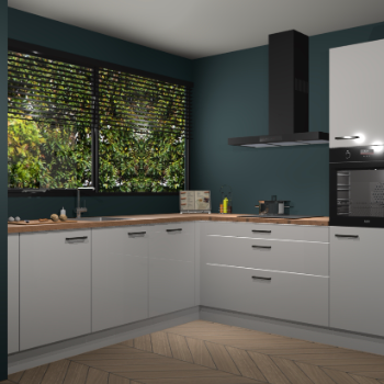 Zijdegrijze hoogglans keuken IJsland 31411