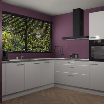 Zijdegrijze hoogglans keuken IJsland 31416