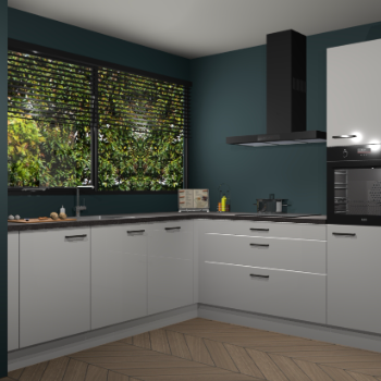 Zijdegrijze hoogglans keuken IJsland 31426