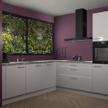 Zijdegrijze hoogglans keuken IJsland 31428