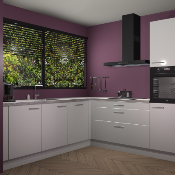 Zijdegrijze hoogglans keuken IJsland 31435