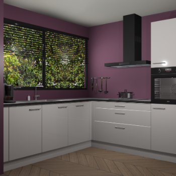 Zijdegrijze hoogglans keuken IJsland 31441