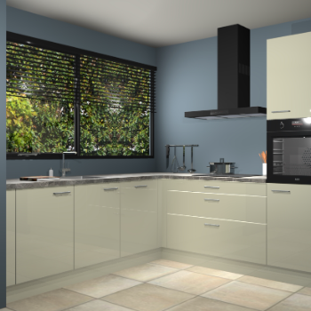 Magnolia hoogglans keuken IJsland 31472