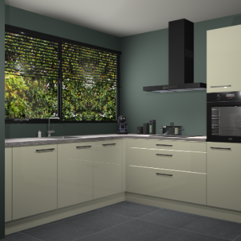 Magnolia hoogglans keuken IJsland 31480