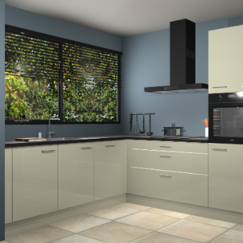 Magnolia hoogglans keuken IJsland 31484