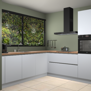 Sneeuwwitte greeploze keuken IJsland 31492