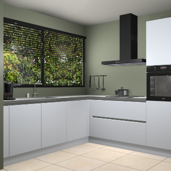 Sneeuwwitte greeploze keuken IJsland 31499