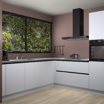 Sneeuwwitte greeploze keuken IJsland 31502