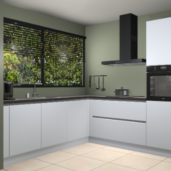 Sneeuwwitte greeploze keuken IJsland 31505