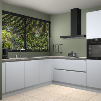 Sneeuwwitte greeploze keuken IJsland 31511