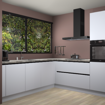 Sneeuwwitte greeploze keuken IJsland 31514