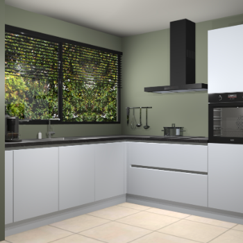 Sneeuwwitte greeploze keuken IJsland 31523