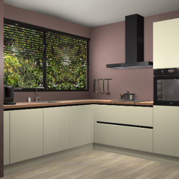 Magnolia greeploze keuken IJsland 31574