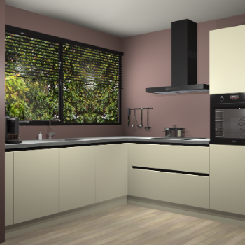 Magnolia greeploze keuken IJsland 31581