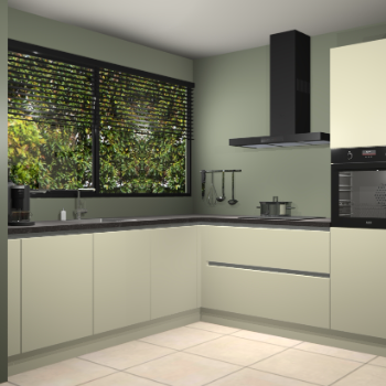 Magnolia greeploze keuken IJsland 31584