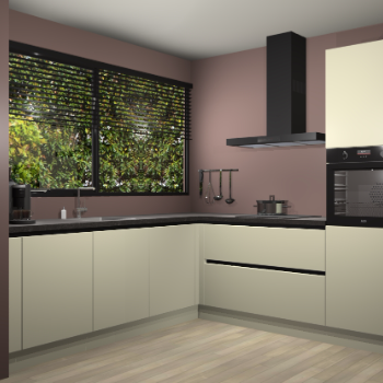 Magnolia greeploze keuken IJsland 31587