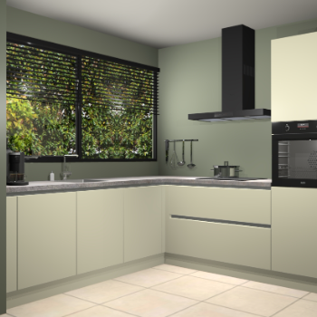 Magnolia greeploze keuken IJsland 31596