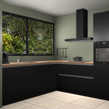 Zwarte greeploze keuken IJsland 31609