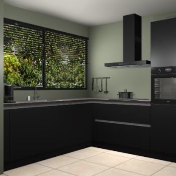 Zwarte greeploze keuken IJsland 31621