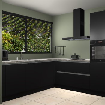 Zwarte greeploze keuken IJsland 31627