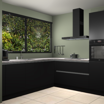 Zwarte greeploze keuken IJsland 31633