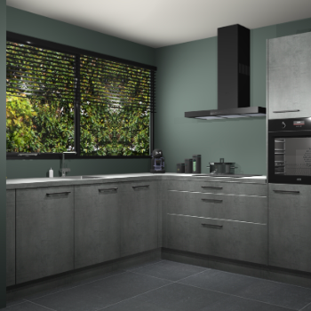 Beton parelgrijs keuken IJsland 31853