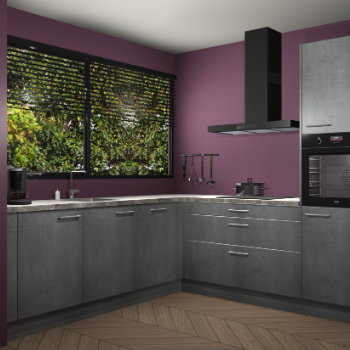 Beton parelgrijs keuken IJsland 31862