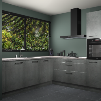 Beton parelgrijs keuken IJsland 31871