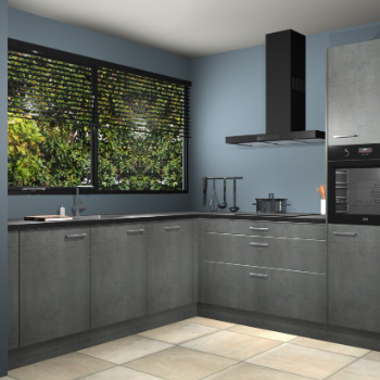 Beton parelgrijs keuken IJsland 31875