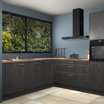 Beton antraciet keuken IJsland 31882