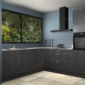 Beton antraciet keuken IJsland 31888