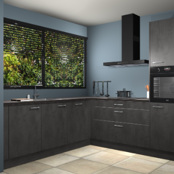 Beton antraciet keuken IJsland 31894