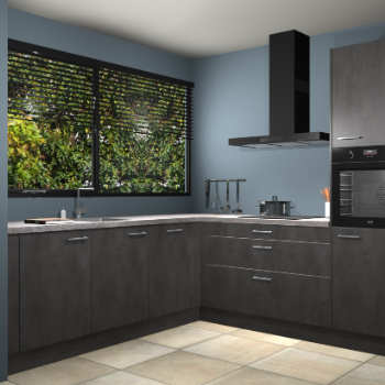 Beton antraciet keuken IJsland 31906