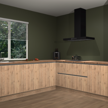 Madera natuur greeploze keuken Letland 32072