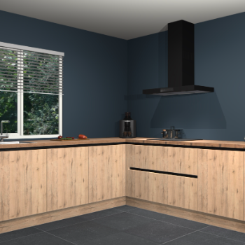Madera natuur greeploze keuken Letland 32075