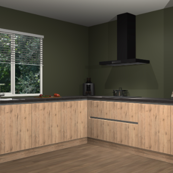 Madera natuur greeploze keuken Letland 32085