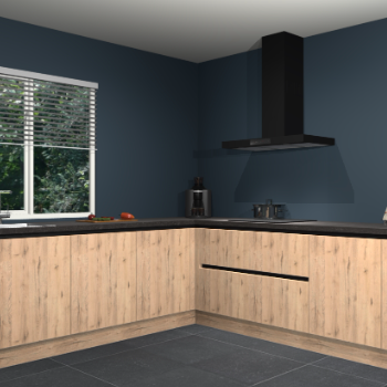 Madera natuur greeploze keuken Letland 32088