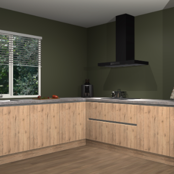 Madera natuur greeploze keuken Letland 32097