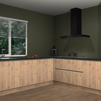 Madera natuur greeploze keuken Letland 32103