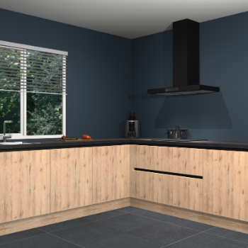 Madera natuur greeploze keuken Letland 32106