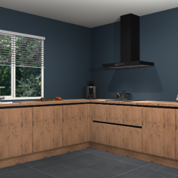 Astoria eiken greeploze keuken Letland 32112